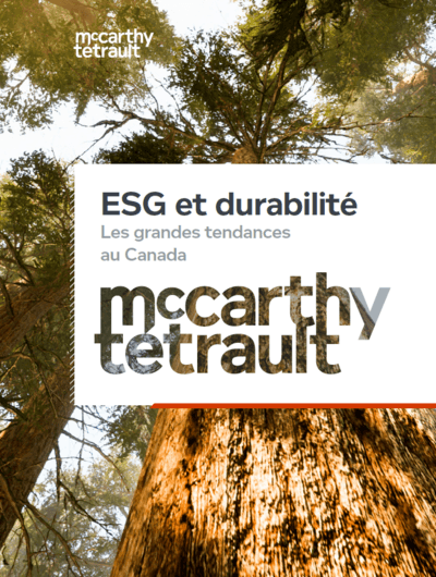 ESG et durabilité : les grandes tendances au Canada