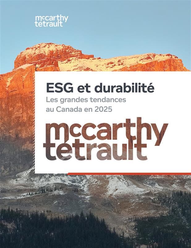 ESG et durabilité : les grandes tendances au Canada en 2025