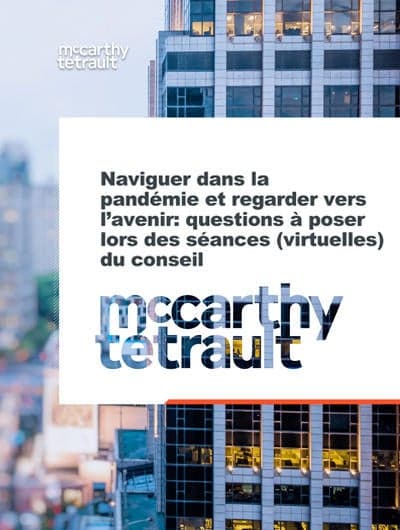 Naviguer en pandémie, le regard tourné vers l’avenir : questions pour les réunions (virtuelles) du conseil d’administration
