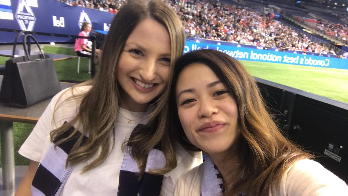 ARTICLING STUDENTS CHEERING ON THE VANCOUVER WHITECAPS