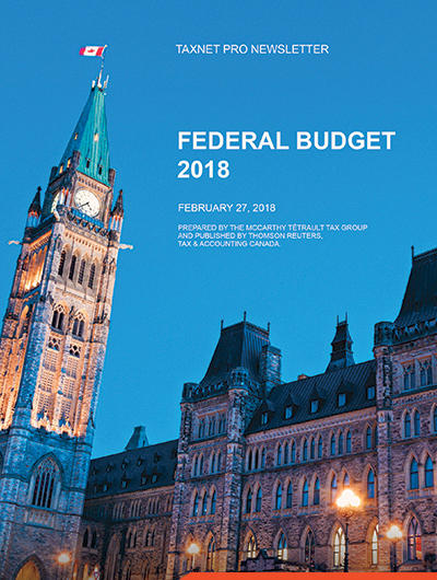 Image of cover for 2018 Canadian Federal Budget Commentary