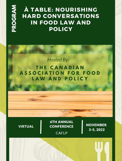 Canadian Association for Food Law and Policy – 6th Annual Conference